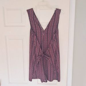 BCBG romper striped bow soft shorts.  Size Med.